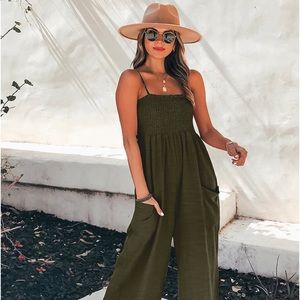 Green Wide Leg Jumpsuit - Brand new with tags!